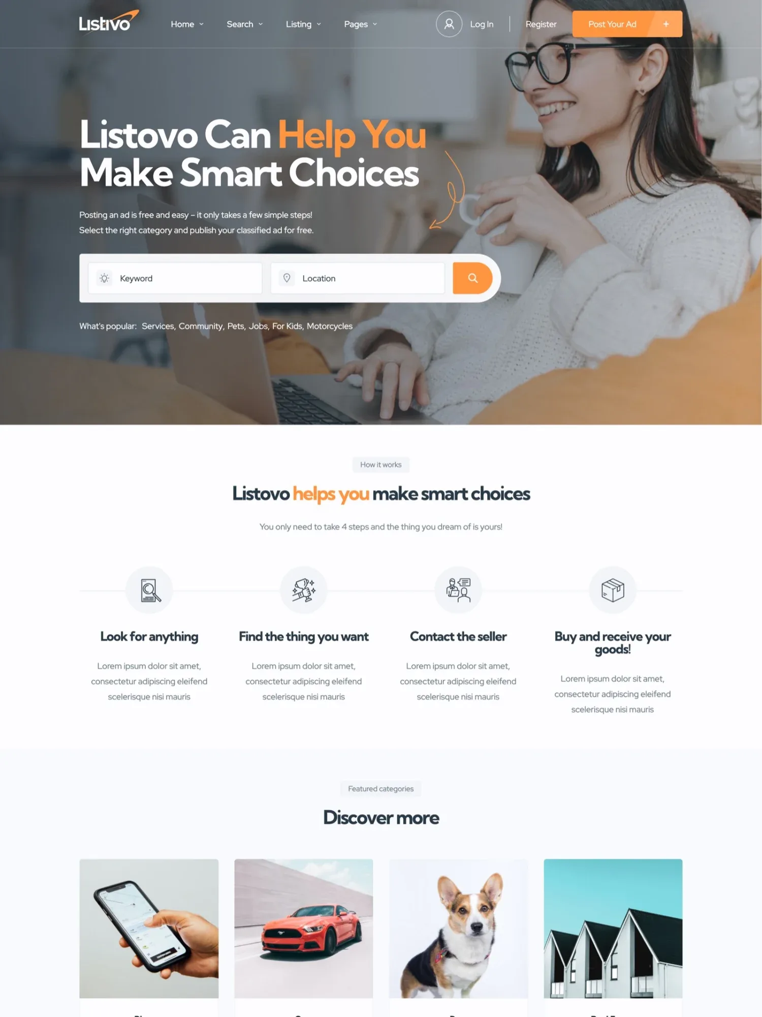 Listivo Comfort demo site