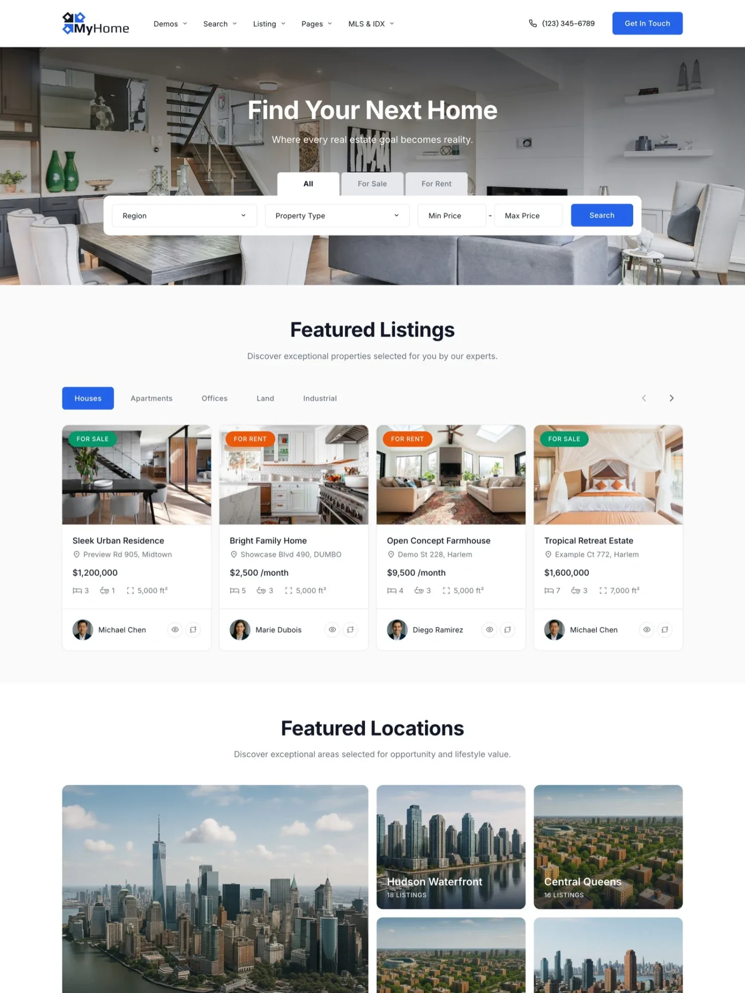 MyHome Modern demo site