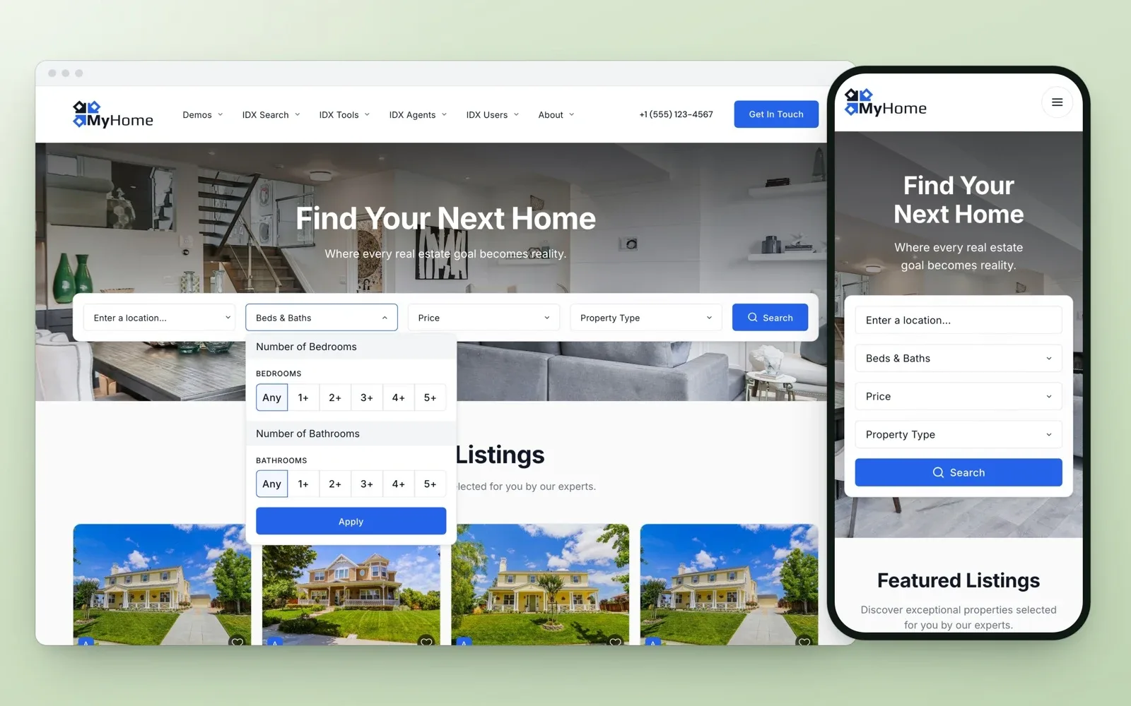Show your MLS listings with free MyHome IDX