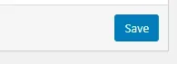 The blue Save button of the Contact Form 7 form editor
